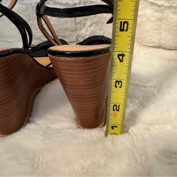 Bakers Dedra Faux Patent Leather Sandals Heels. 4” High. Size 7.5 Black New - Picture 6 of 12